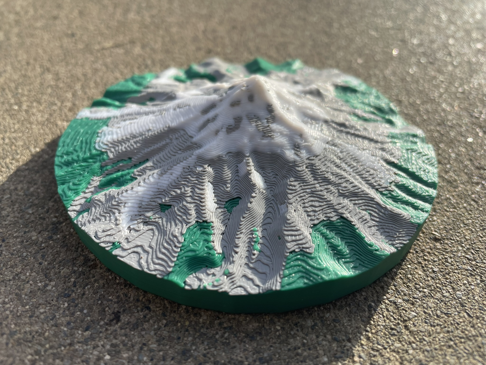 Mount Hood terrain art piece